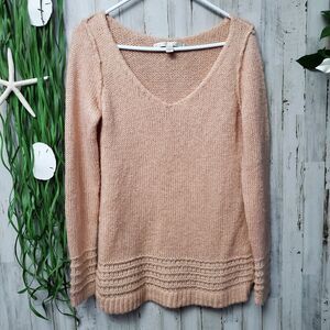 Lauren Conrad Sweater Peach Metallic Size Small
